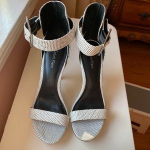 Vivian Graphic Lizard Ankle Strap Platform Heel